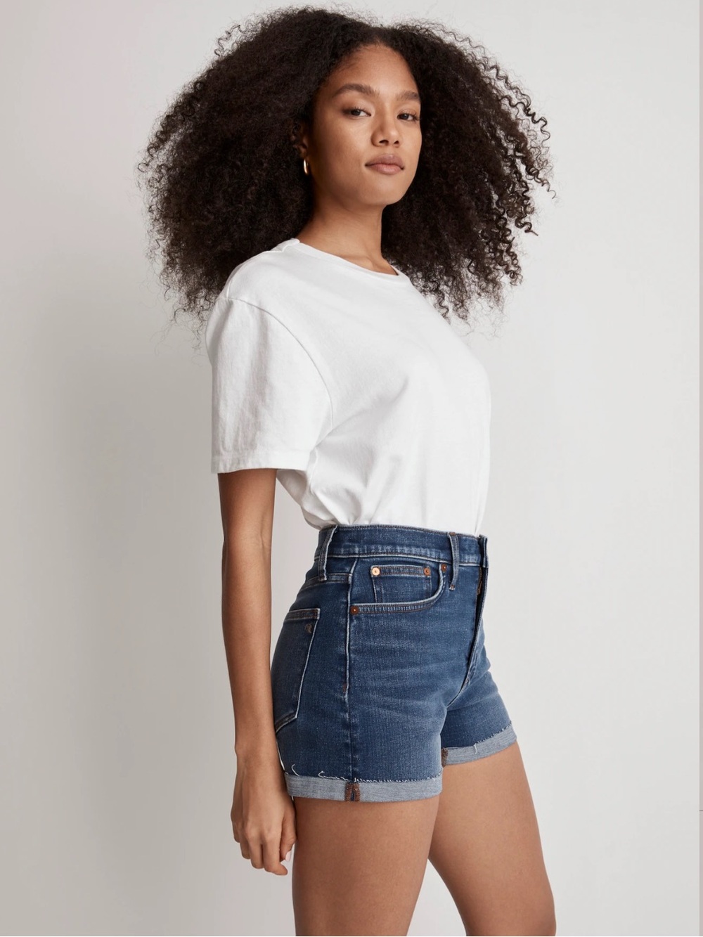 Madewell Women’s Wash Blue High-Rise Denim Shorts Size 28 NWT - Picture 2 of 9